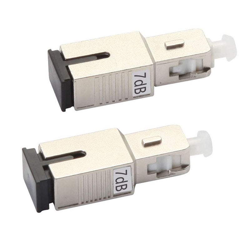 HYFIBER 2 Pack 7dB SC Fiber Optic Attenuator, SC/UPC Single-Mode Fixed in-Line Attenuator, Male-Female, dB Options: 3dB, 5dB, 7dB, 10dB - Image 1